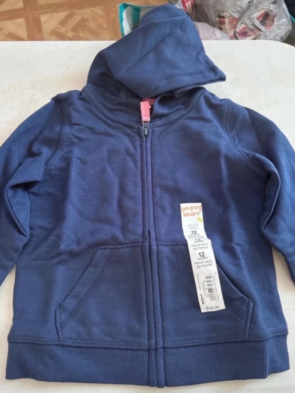 jumping beans Navy Blue Full-Zip Hooded Sweatshirt